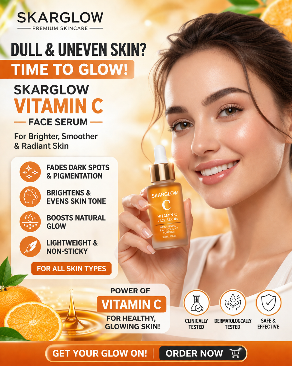 SKARGLOW  - 10% Vitamin C face serum - 30ml
