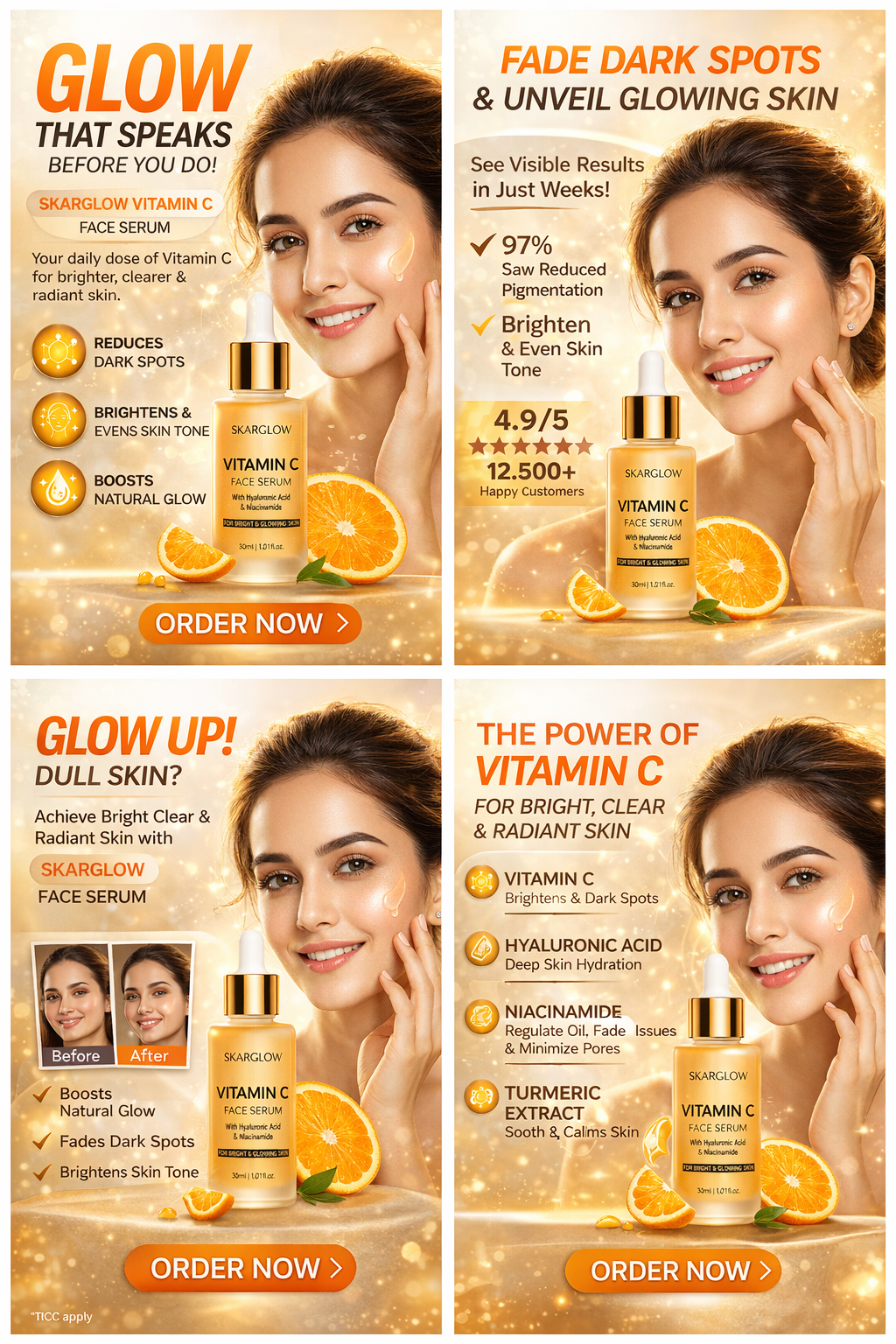 SKARGLOW  - 10% Vitamin C face serum - 30ml
