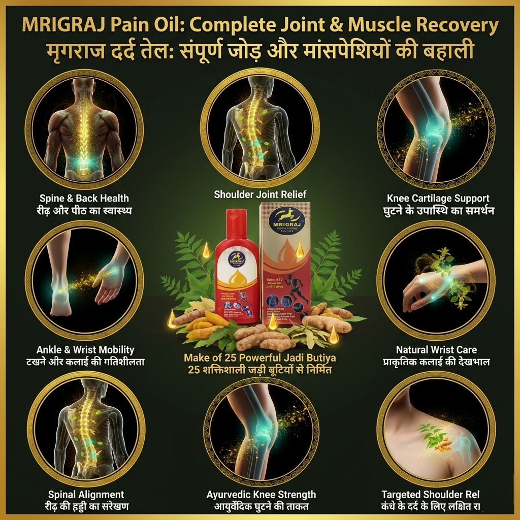 Mrigraj Extra Strong Ayurvedic Comfort Oil – 25 Herbs Formula
