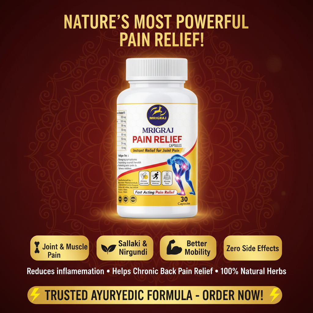Mrigraj Ayurvedic Pain Relief Capsule - Natural Joint & Muscle Support
