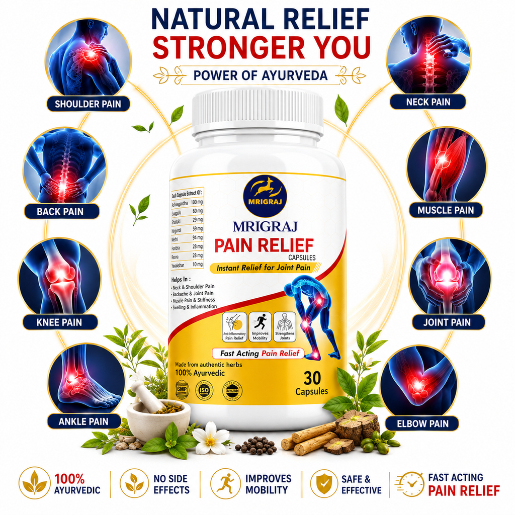 Mrigraj Ayurvedic Joint Support Capsule – Natural Herb Formula
