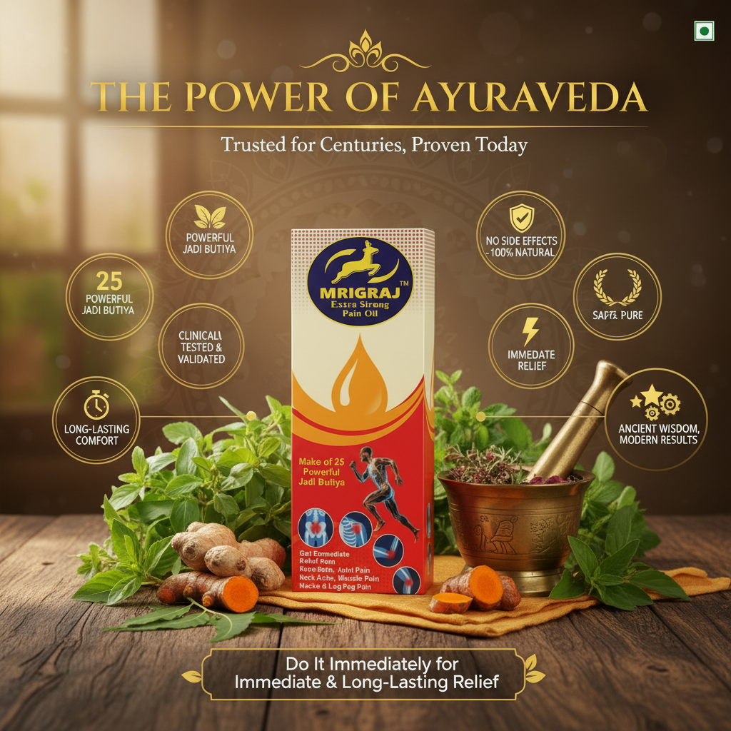 Mrigraj Ayurvedic Pain Relief Capsule – Instant Joint & Muscle Relief