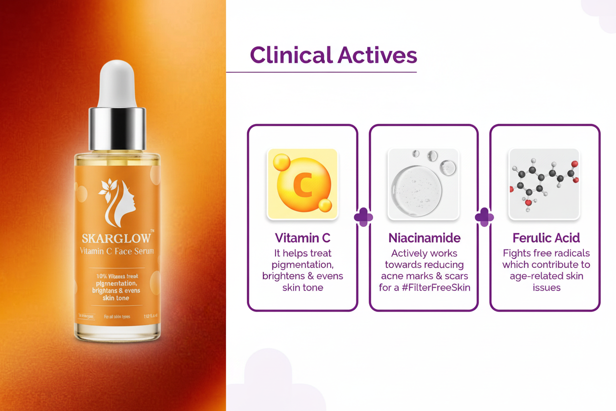 SKARGLOW  - 10% Vitamin C face serum - 30ml