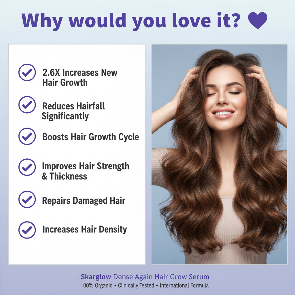 SKARGLOW Hair Growth Serum for Men & Women | Controls Hair Fall & Boosts Hair Growth